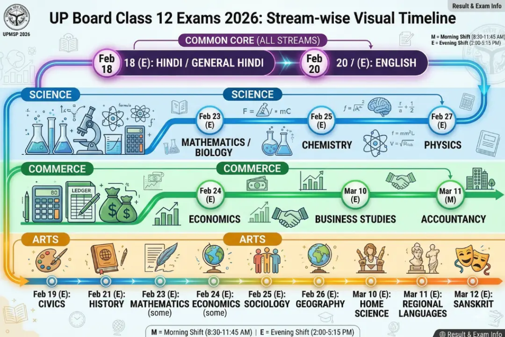 _UP Board Class 12 Date Sheet 2026