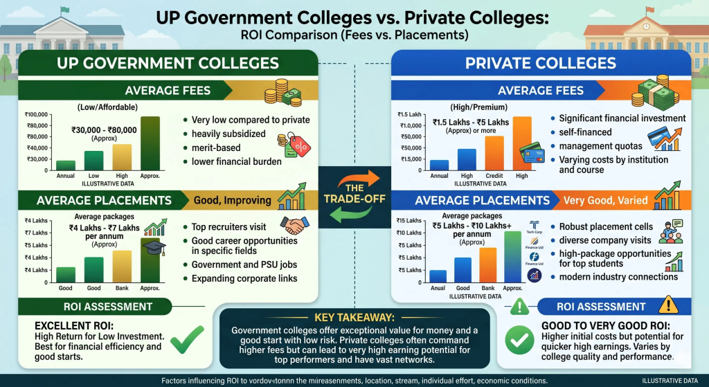government colleges vs private colleges lucknow